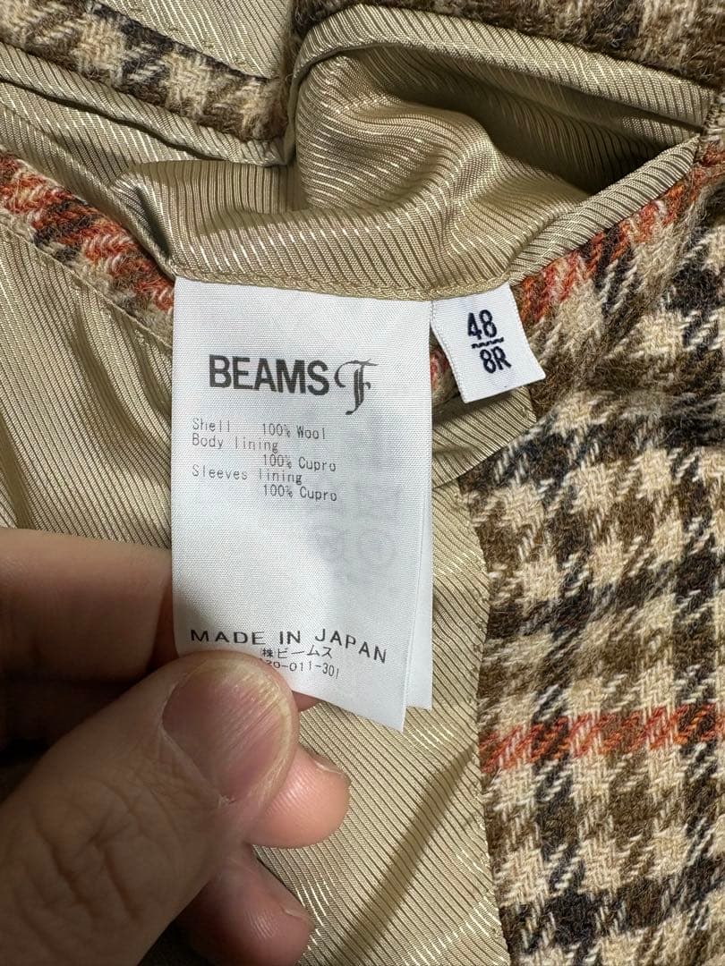 BEAMS F / MOON ガンクラブチェック+ペーン ジャケット