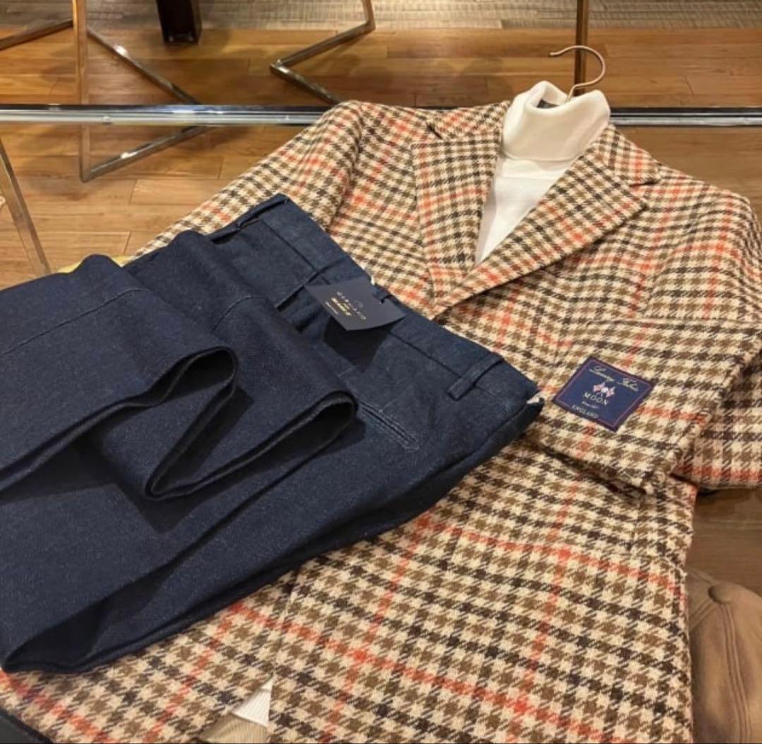 BEAMS F / MOON ガンクラブチェック+ペーン ジャケット