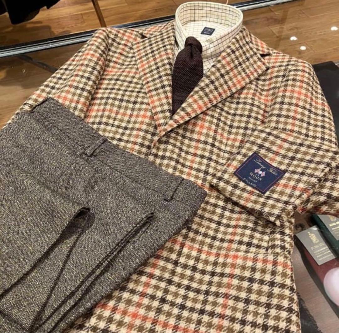 BEAMS F / MOON ガンクラブチェック+ペーン ジャケット