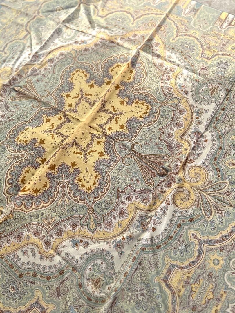 【美品】ETRO／エトロ シルク 大判ストール ・ショール　大判サイズ133cm