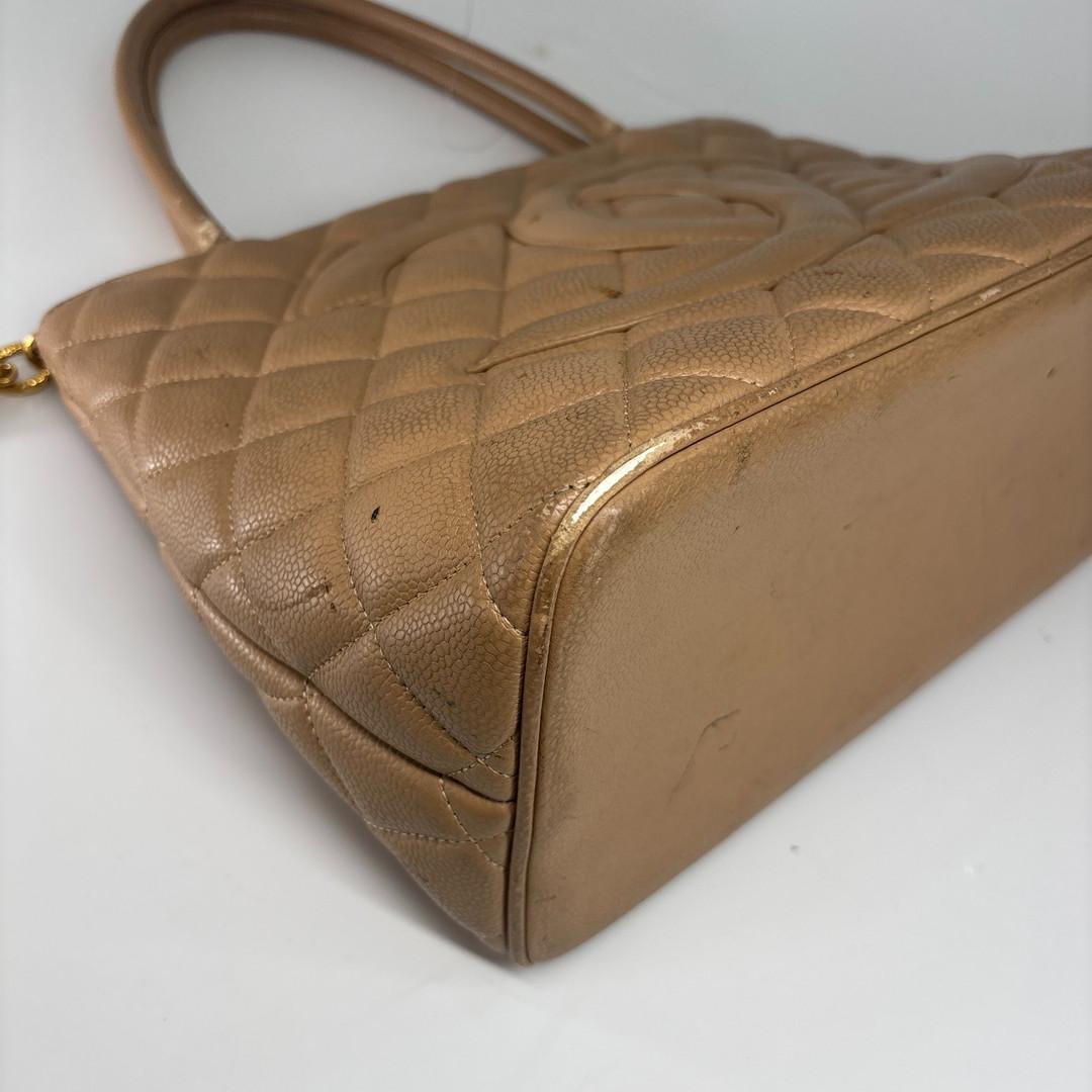 極美品 CHANEL キャビアスキン マトラッセ 復刻トート トートバッグ