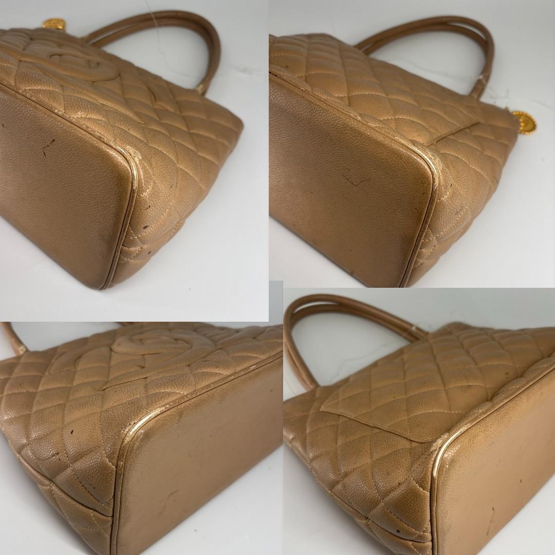 極美品 CHANEL キャビアスキン マトラッセ 復刻トート トートバッグ