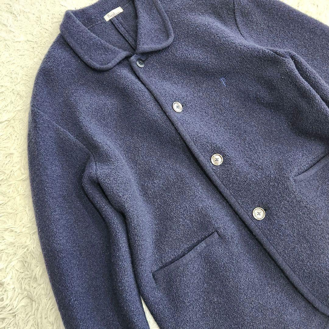 パパス❣️チロリアンジャケット　L　ウール100%　ネイビー　メンズ