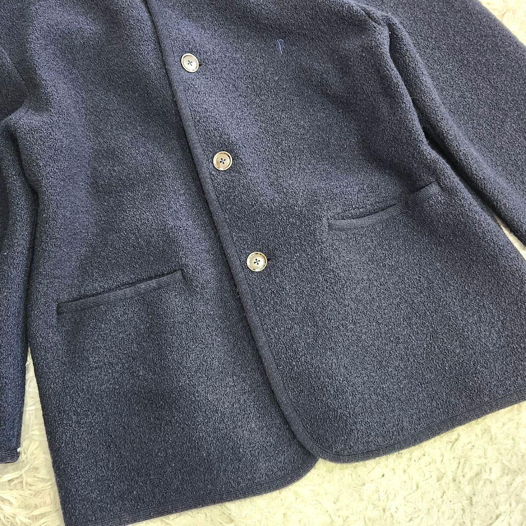パパス❣️チロリアンジャケット　L　ウール100%　ネイビー　メンズ