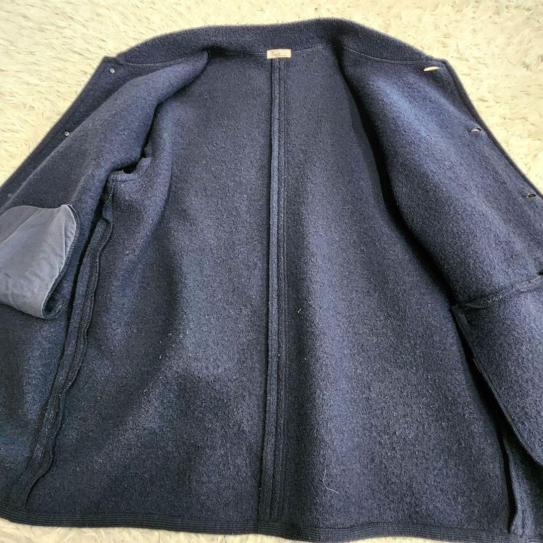 パパス❣️チロリアンジャケット　L　ウール100%　ネイビー　メンズ