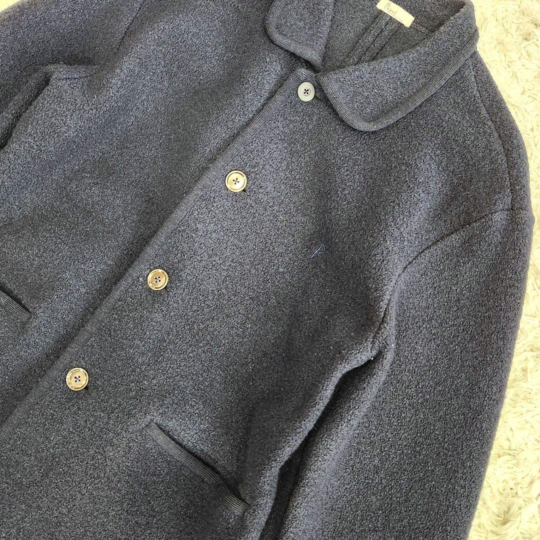 パパス❣️チロリアンジャケット　L　ウール100%　ネイビー　メンズ