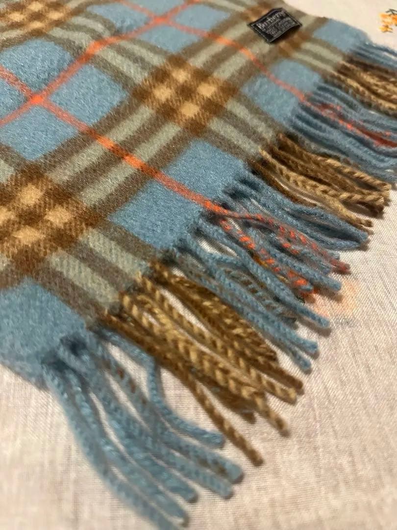 【12/11〜15発送停止】希少カラーバーバリーカシミア100% マフラー