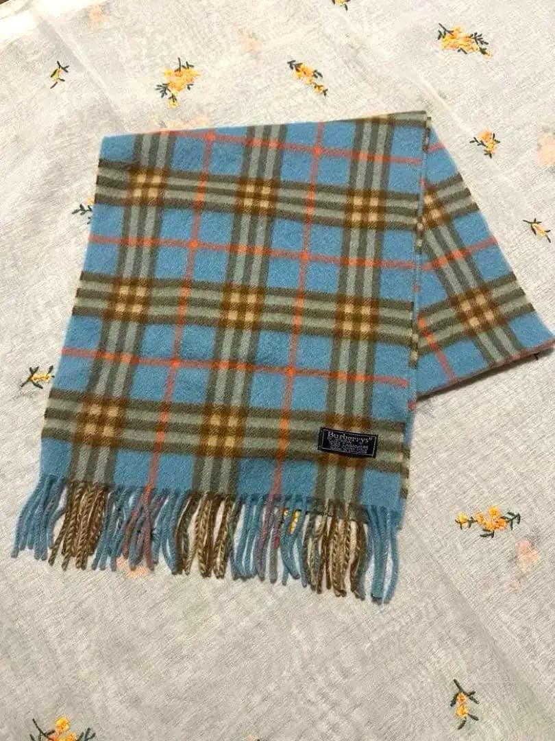 【12/11〜15発送停止】希少カラーバーバリーカシミア100% マフラー