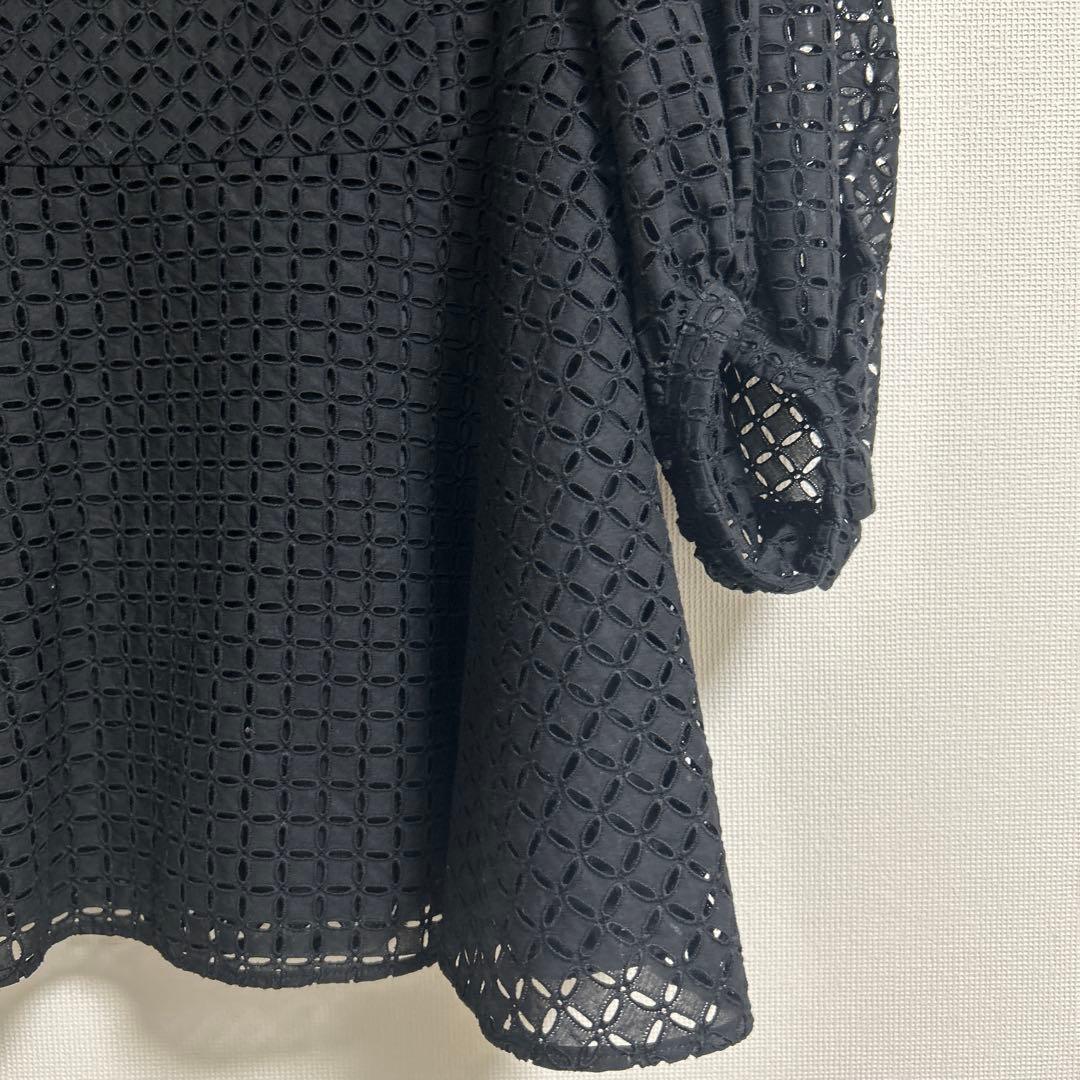 フォクシー　ブラウス　38 ブラック　Vacation アイレットレース