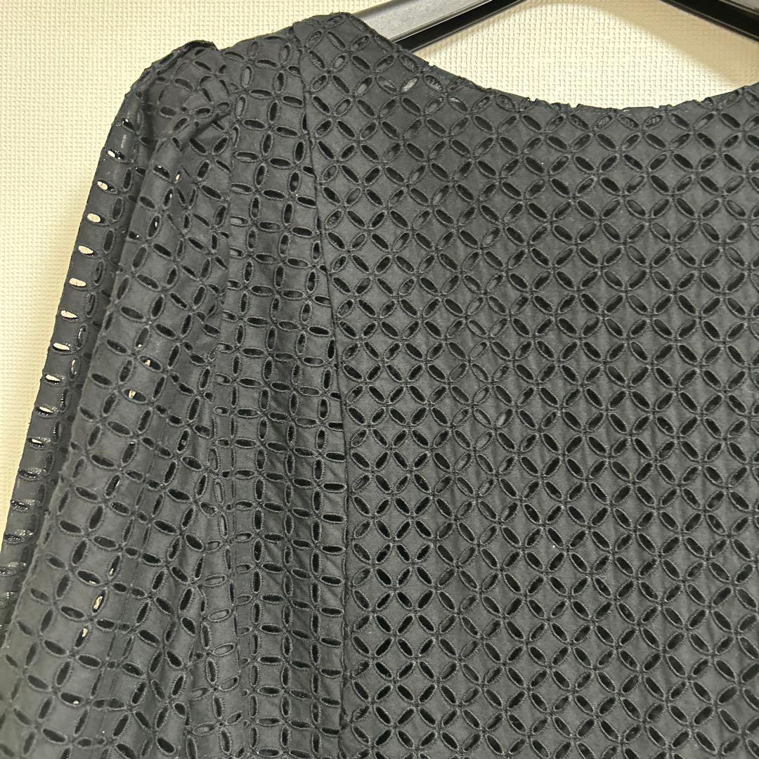 フォクシー　ブラウス　38 ブラック　Vacation アイレットレース