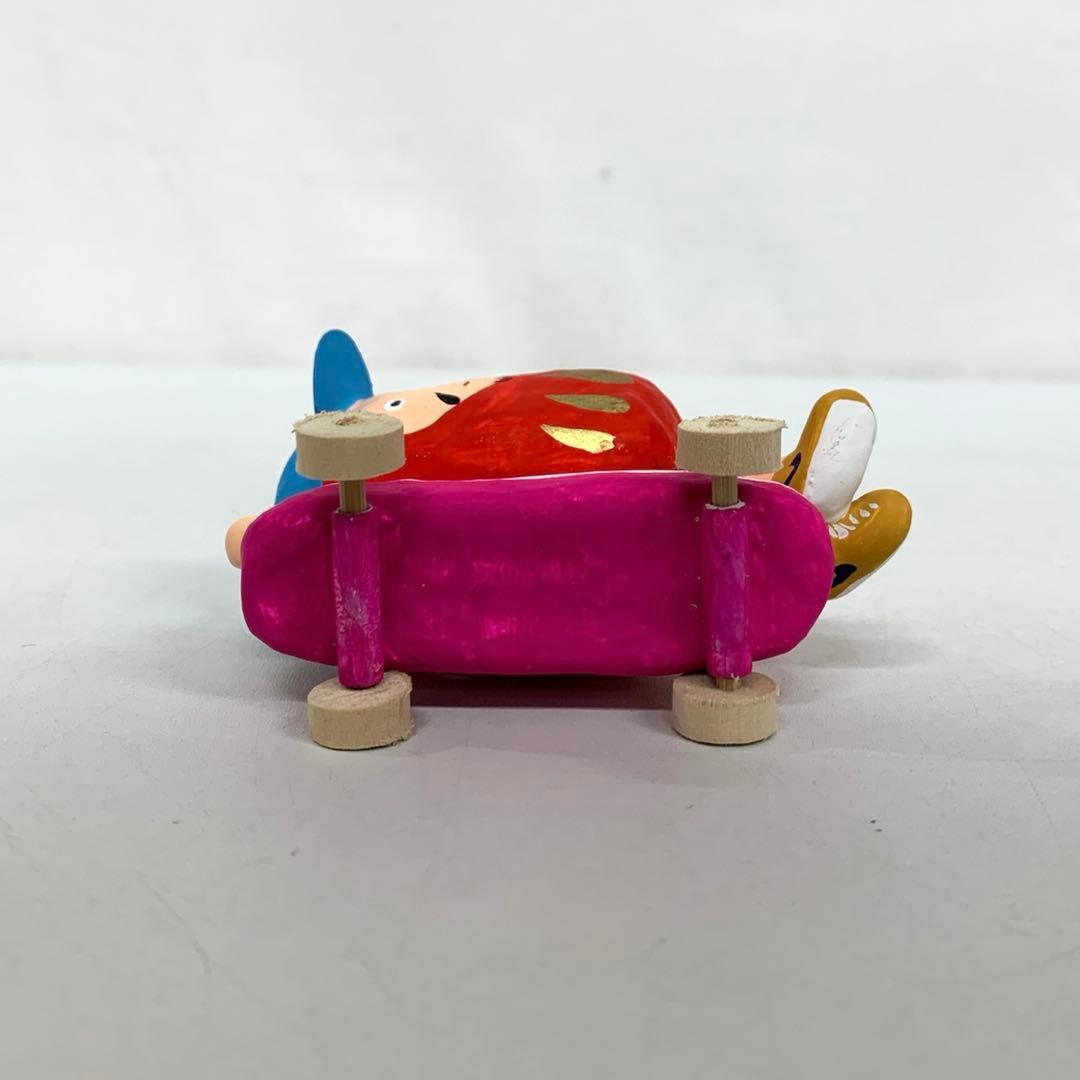 【縦横さま専用】スケボーだるま スケボーダルマ 達磨 寿印 赤 ピンク 張子