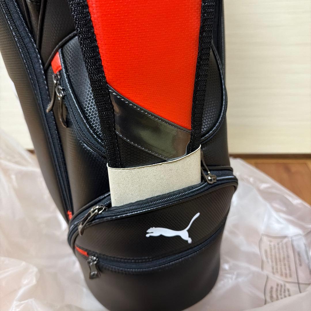 値下げ‼️新品早い者勝ち‼️22PUMA キャディバッグ ブラック/オレンジ9.5型