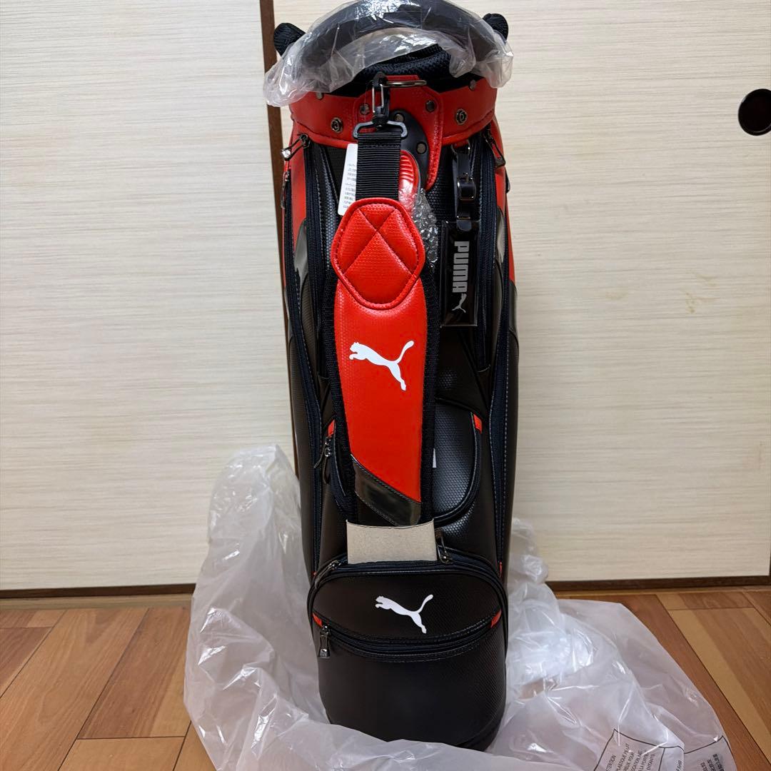 値下げ‼️新品早い者勝ち‼️22PUMA キャディバッグ ブラック/オレンジ9.5型