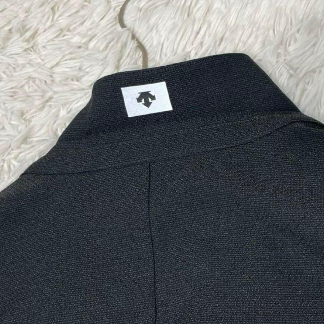 美品✨デサント スーツ セットアップ ロゴボタン 春夏 背抜き 本切羽 グレーL