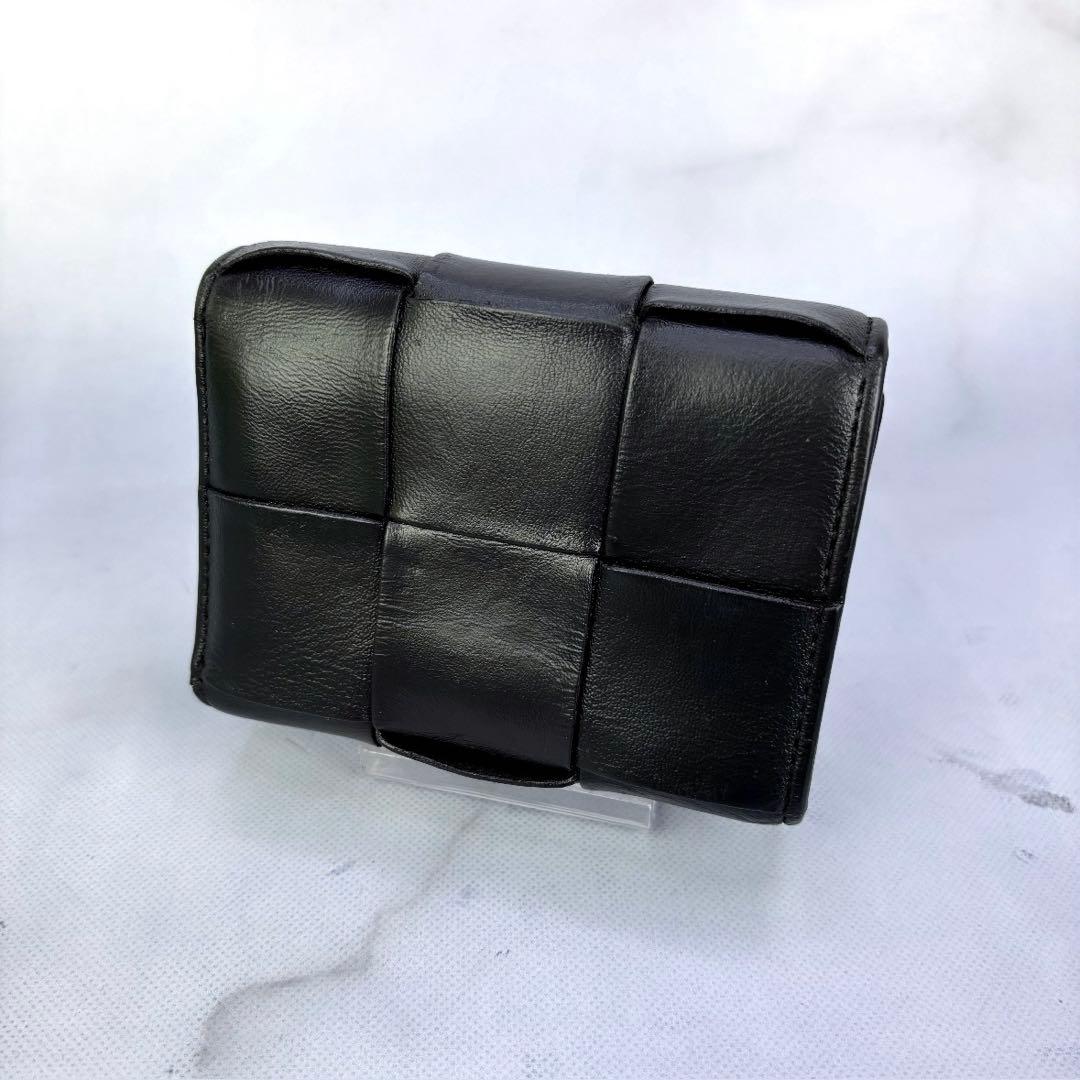 BOTTEGA VENETA 3つ折り 財布 カセット ブラック