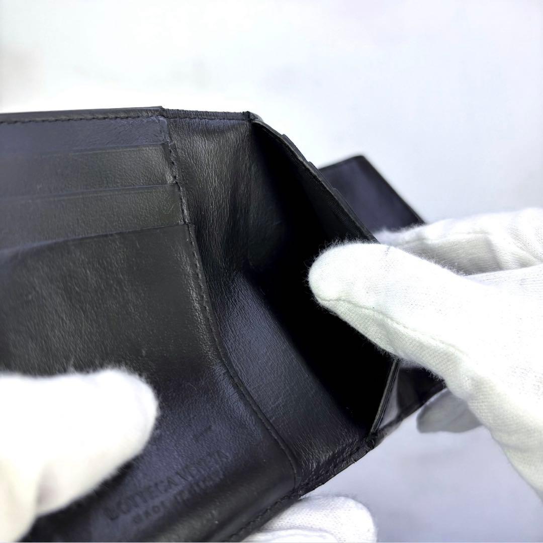 BOTTEGA VENETA 3つ折り 財布 カセット ブラック