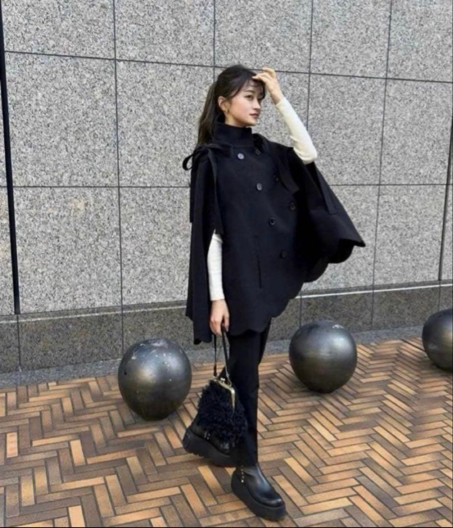 bibiy ポンチョコート　ケープコート