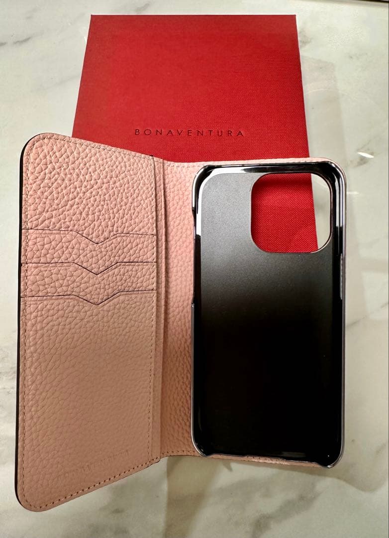 BONAVENTURA ダイアリーケースiPhone14Pro サクラ