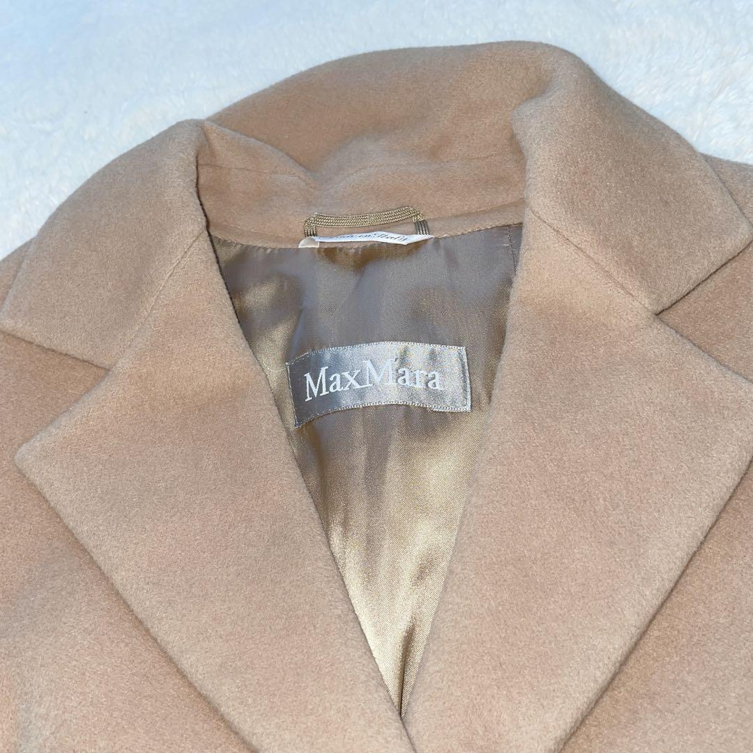 【極上の肌触り】マックスマーラ　銀タグ　ロングコート　ヴァージンウール　アンゴラ