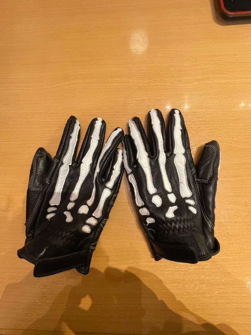 スカル レザーウインターグローブ