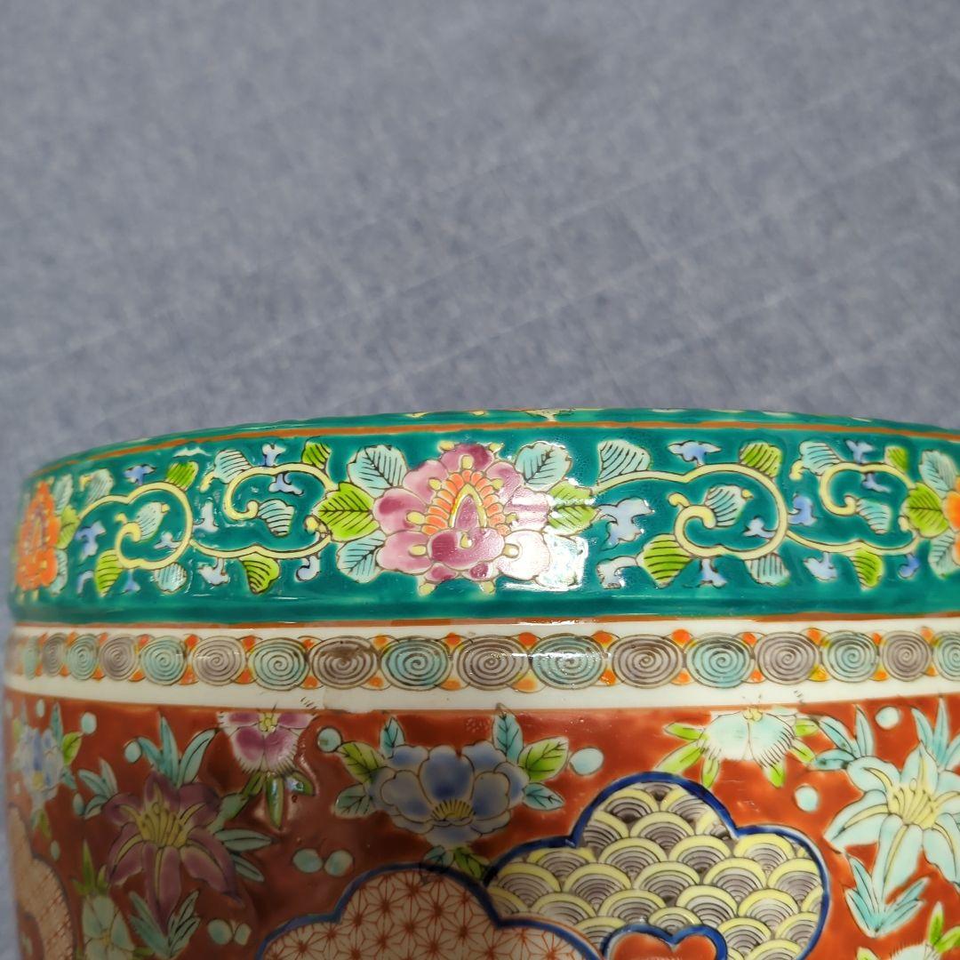 有田焼　赤絵火鉢　骨董品　販売済