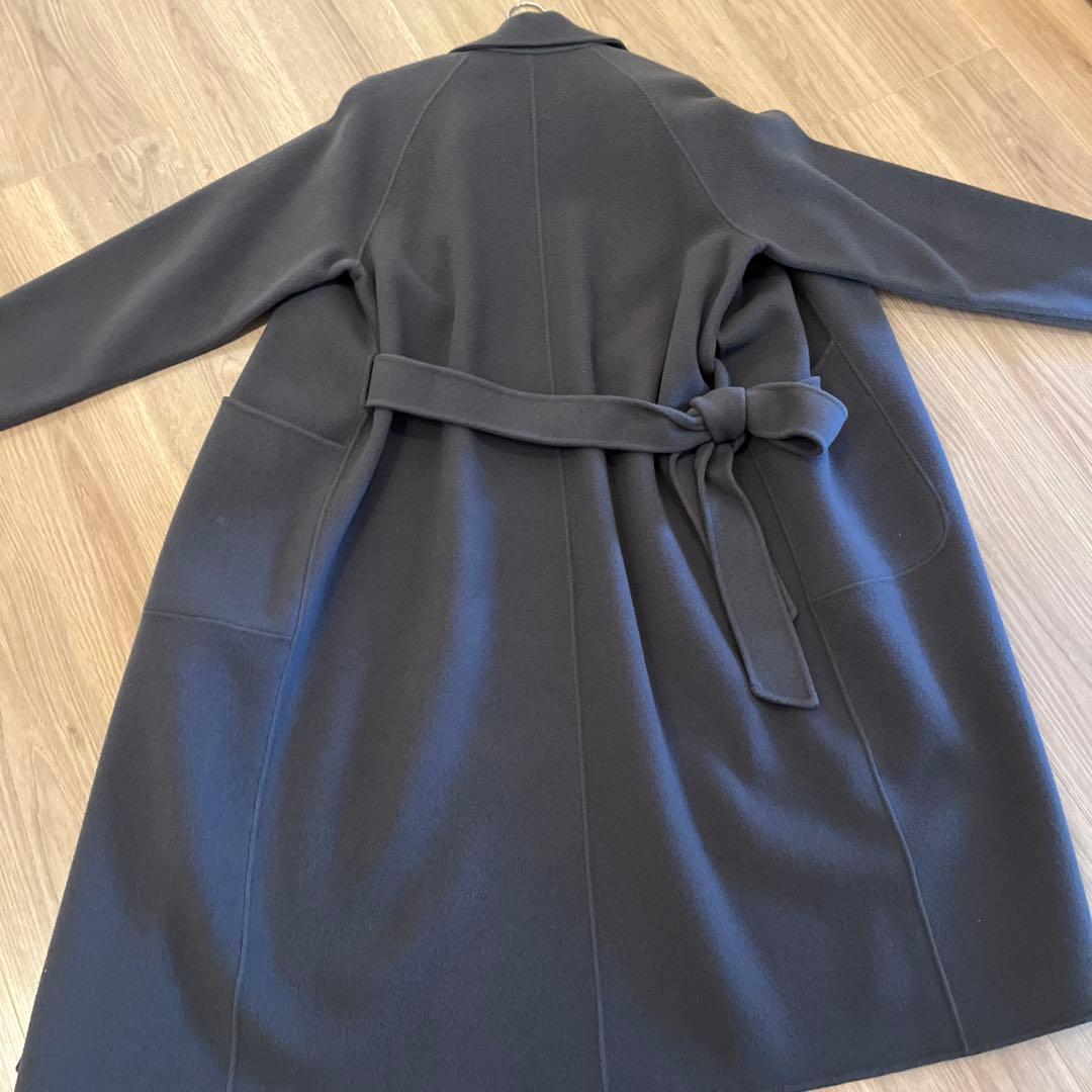 【美品】SOEJU ウール リバーローブコート　チャコール　S