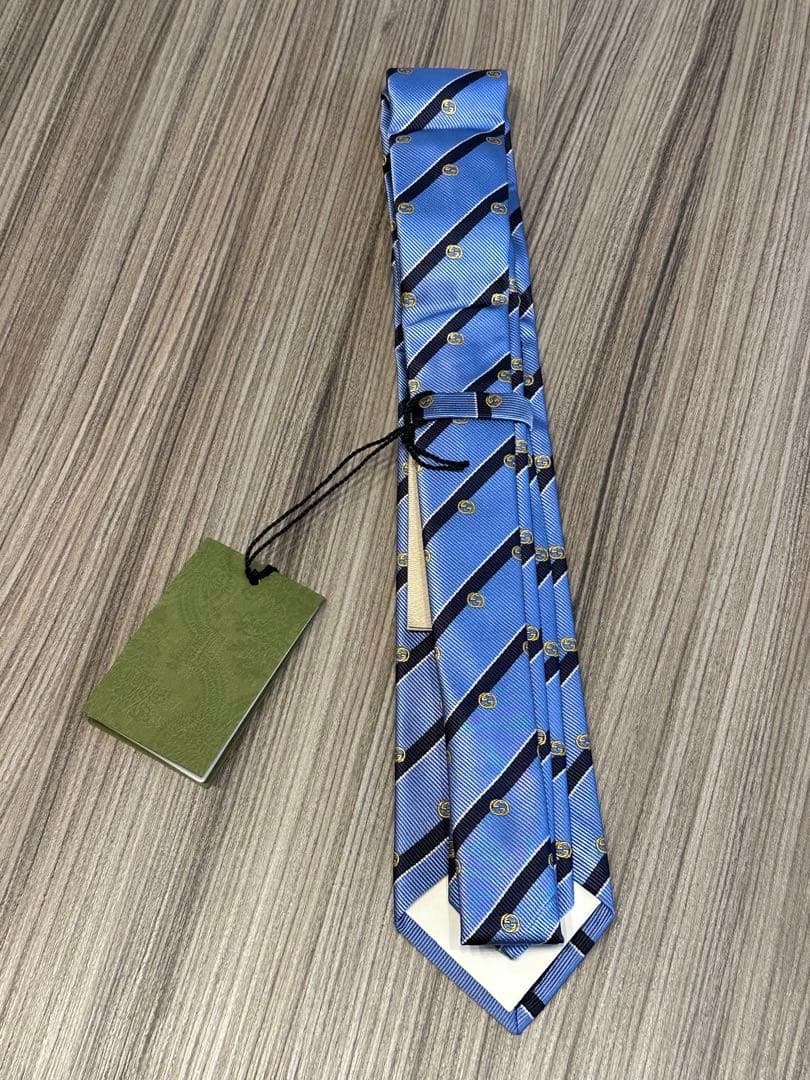 【新品】GUCCI 青 ストライプ ネクタイ
