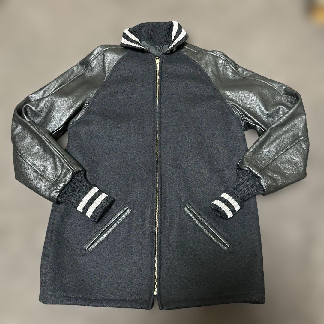 SKOOKUM スクーカム 袖革スタジャン ブラック 36