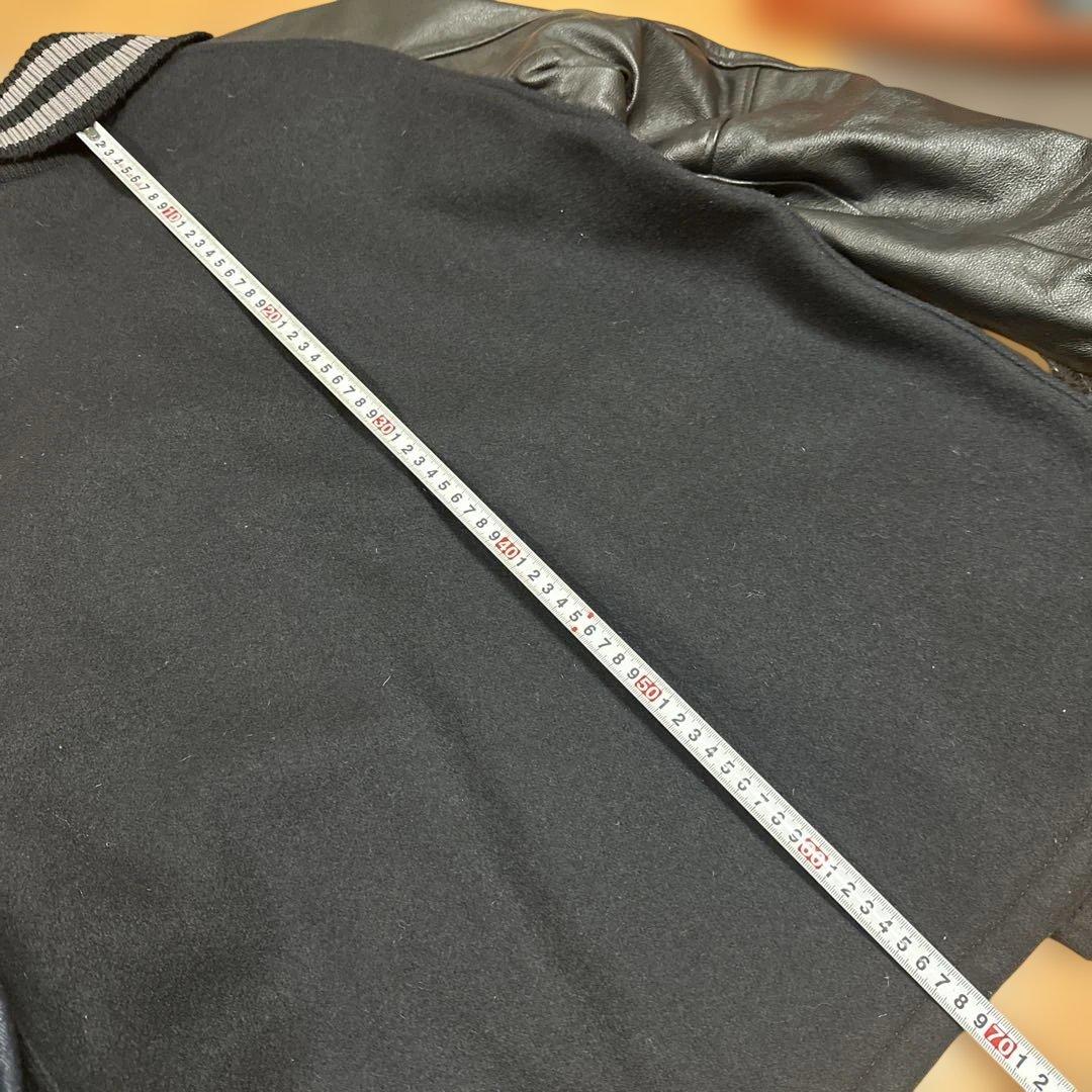 SKOOKUM スクーカム 袖革スタジャン ブラック 36