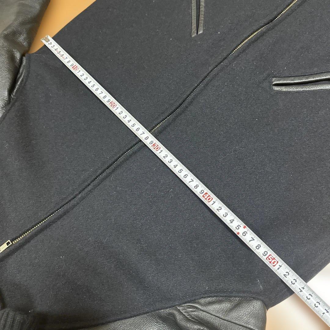 SKOOKUM スクーカム 袖革スタジャン ブラック 36