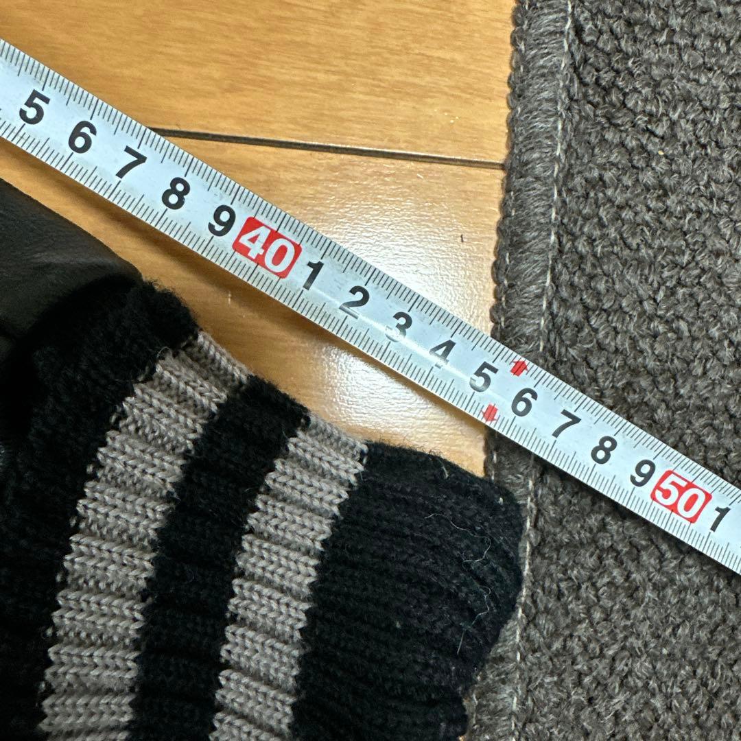 SKOOKUM スクーカム 袖革スタジャン ブラック 36