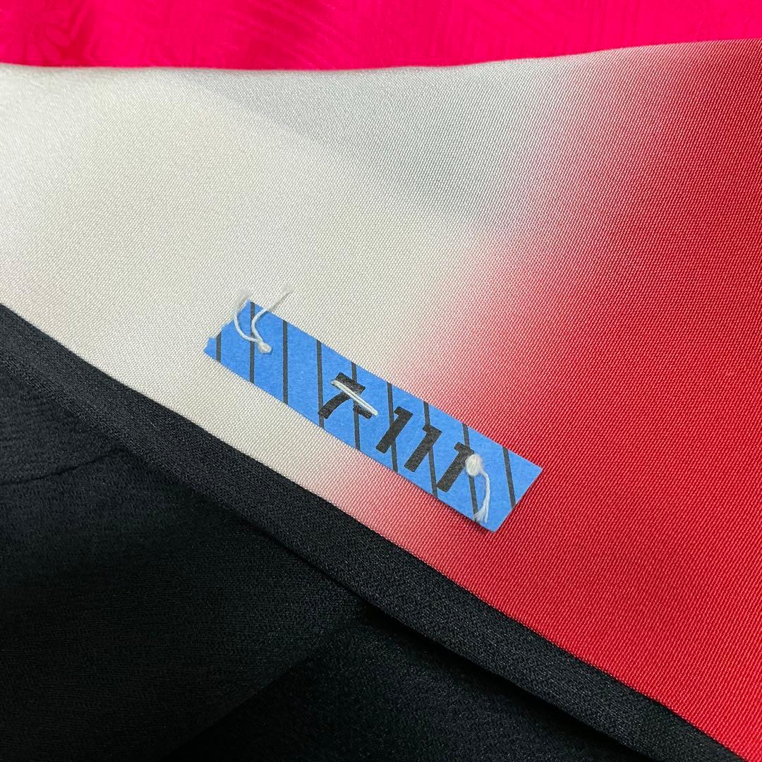 b231 正絹　振袖　友禅　金銀彩　伊達衿付　着物