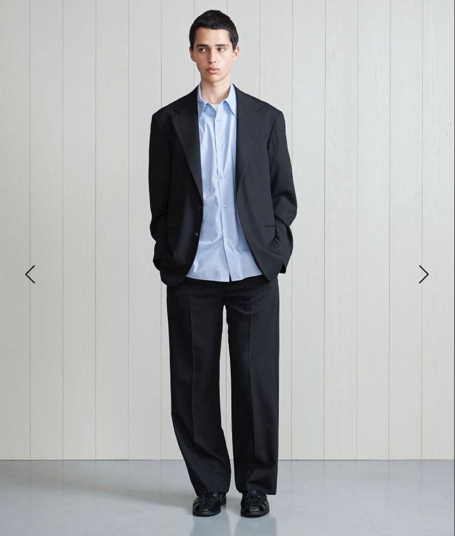 ツ*ー様 ＜H＞ ウール ツイスト カルゼ ワイド テーパード パンツ