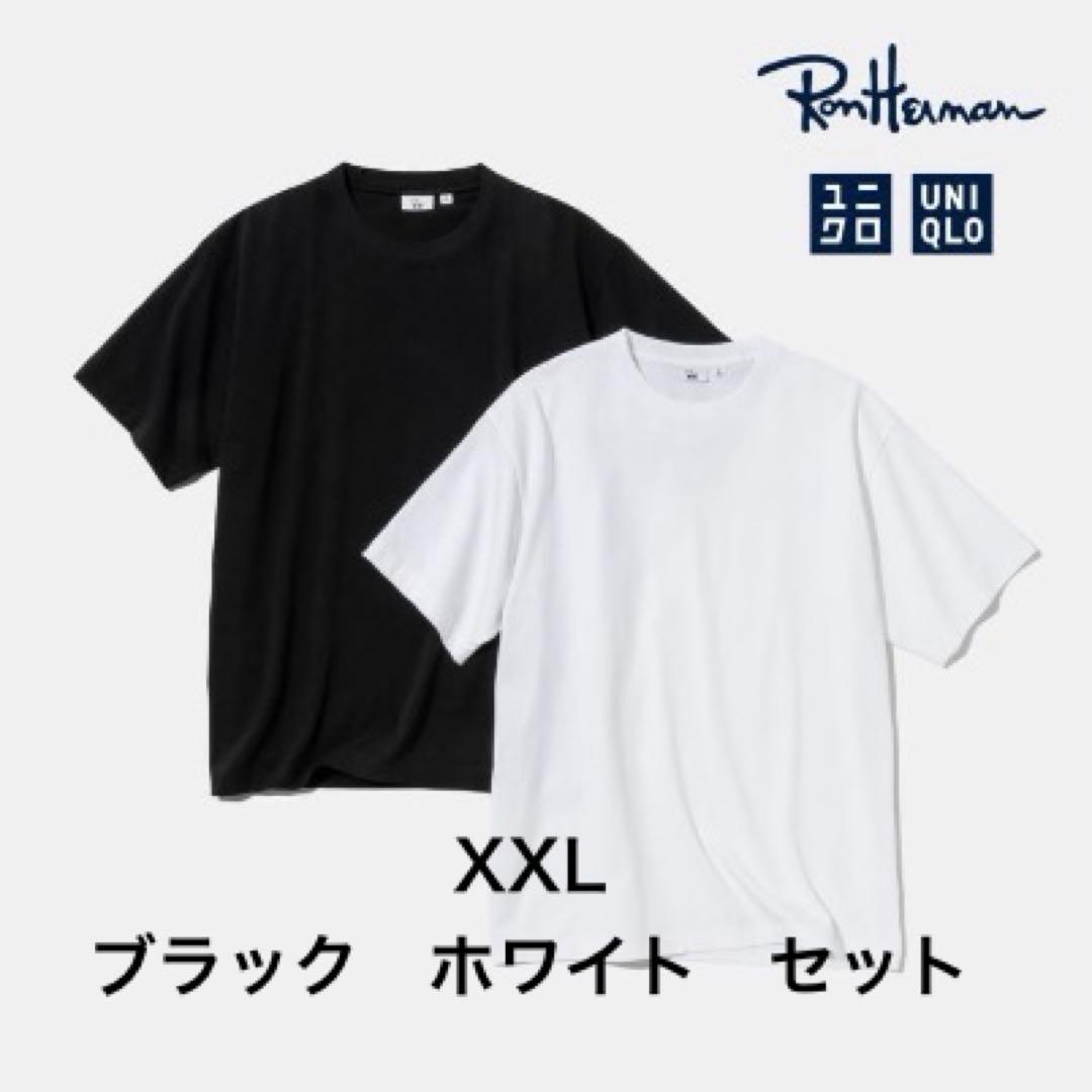 ロンハーマン×ユニクロ　コラボTシャツ ブラック ホワイト セット　XXL