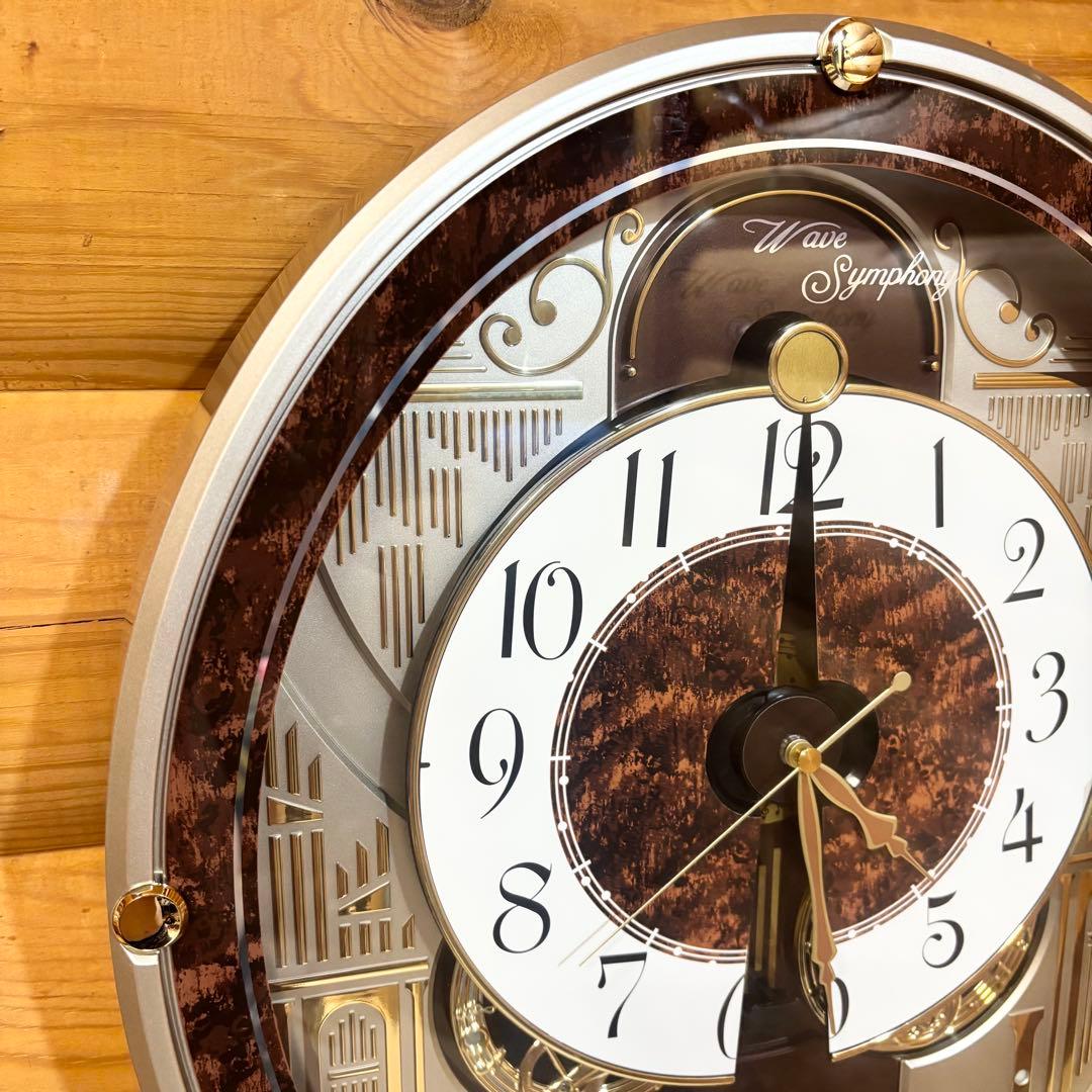 【美品】SEIKO セイコー RE568B ウェーブシンフォニー 掛時計