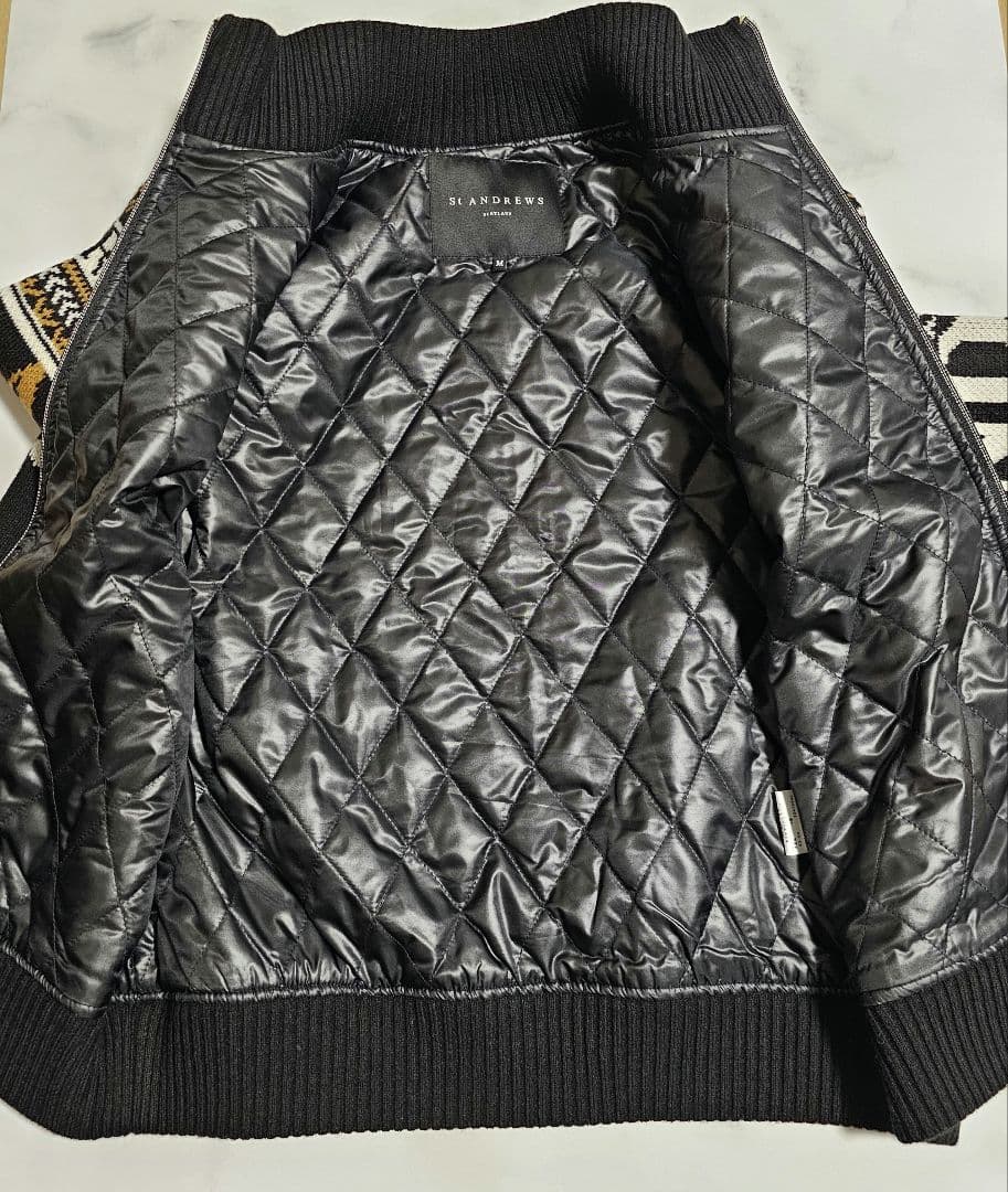 【St.ANDREWS】中綿入りノルディック柄ブルゾン