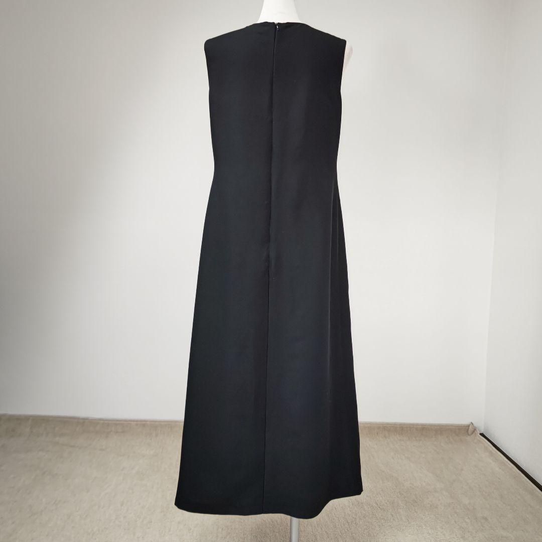 zunezune 着物リメイクワンピース ノースリーブ ボレロ長袖付 黒×桜