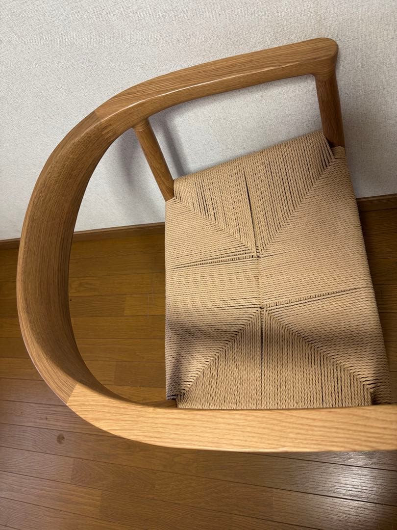 【本日のみ値下げ】無印オーク材ペーパーコードアームチェア