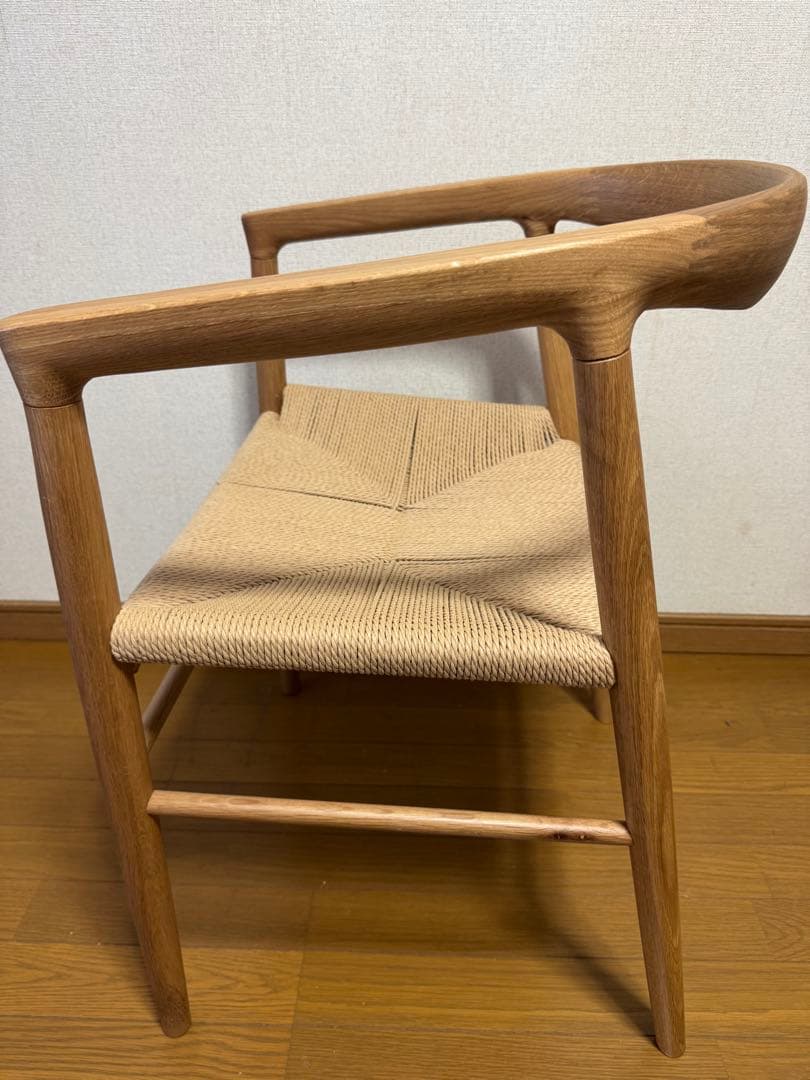 【本日のみ値下げ】無印オーク材ペーパーコードアームチェア