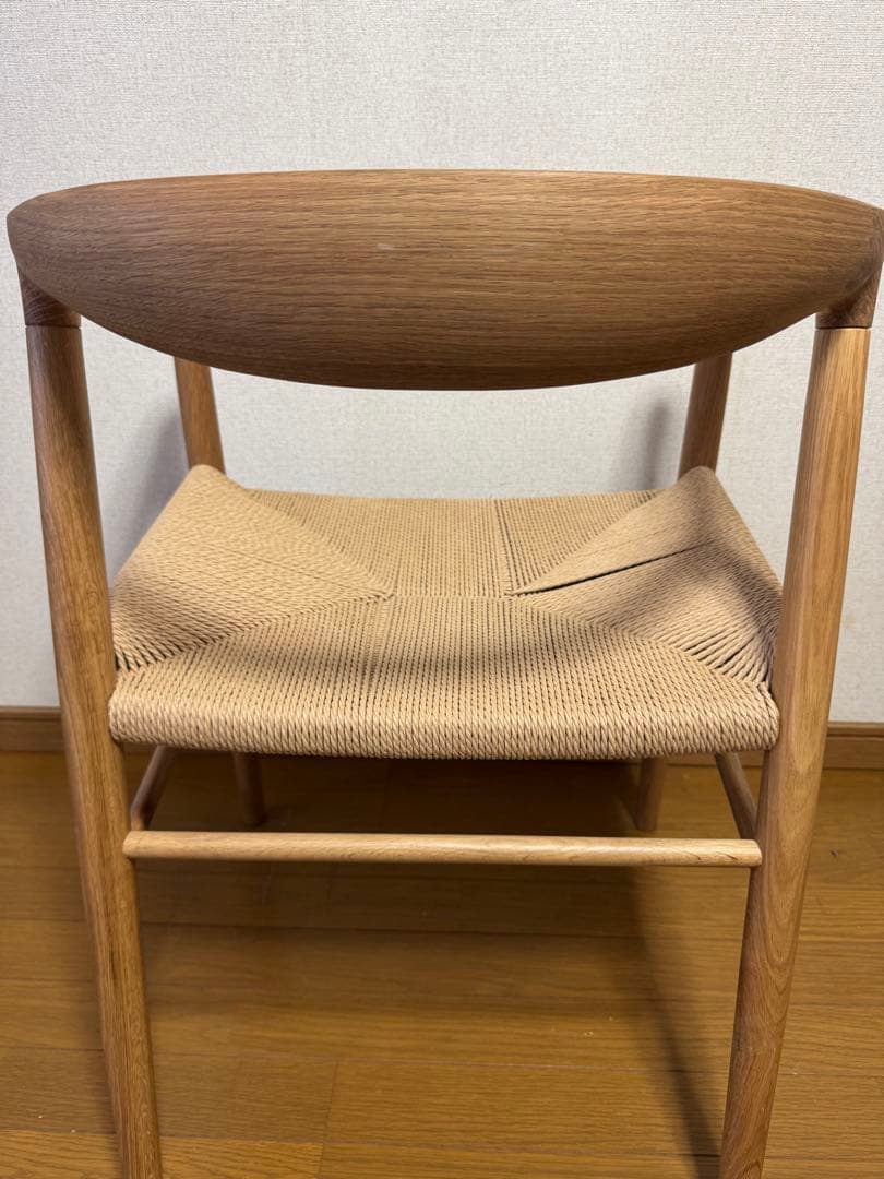 【本日のみ値下げ】無印オーク材ペーパーコードアームチェア