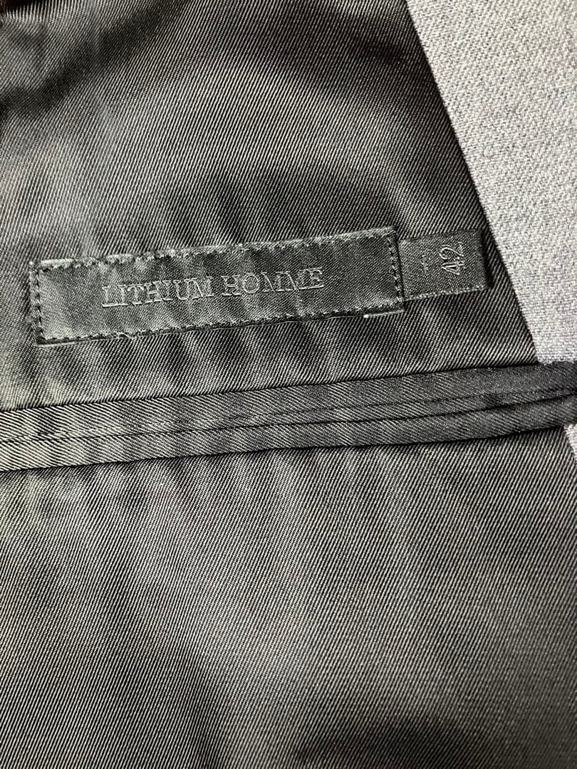 美品LITHIUM HOMME リチウムオム　３ピーススーツ　セットアップ　42