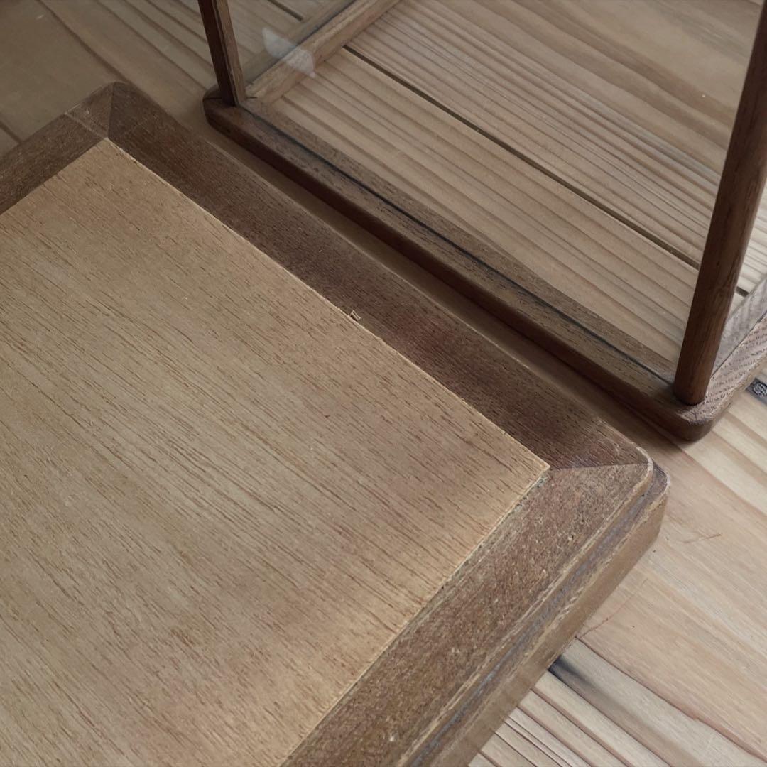 古い卓上ガラスケース　レトロ　飾り棚　古道具　アンティーク