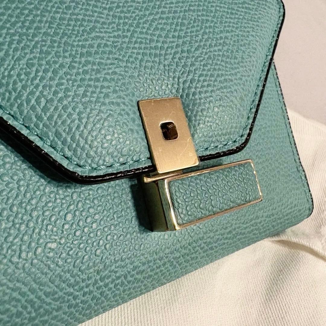 1回使用美品！購入1年未満Valextraレア色イジィデウォレット三つ折り財布