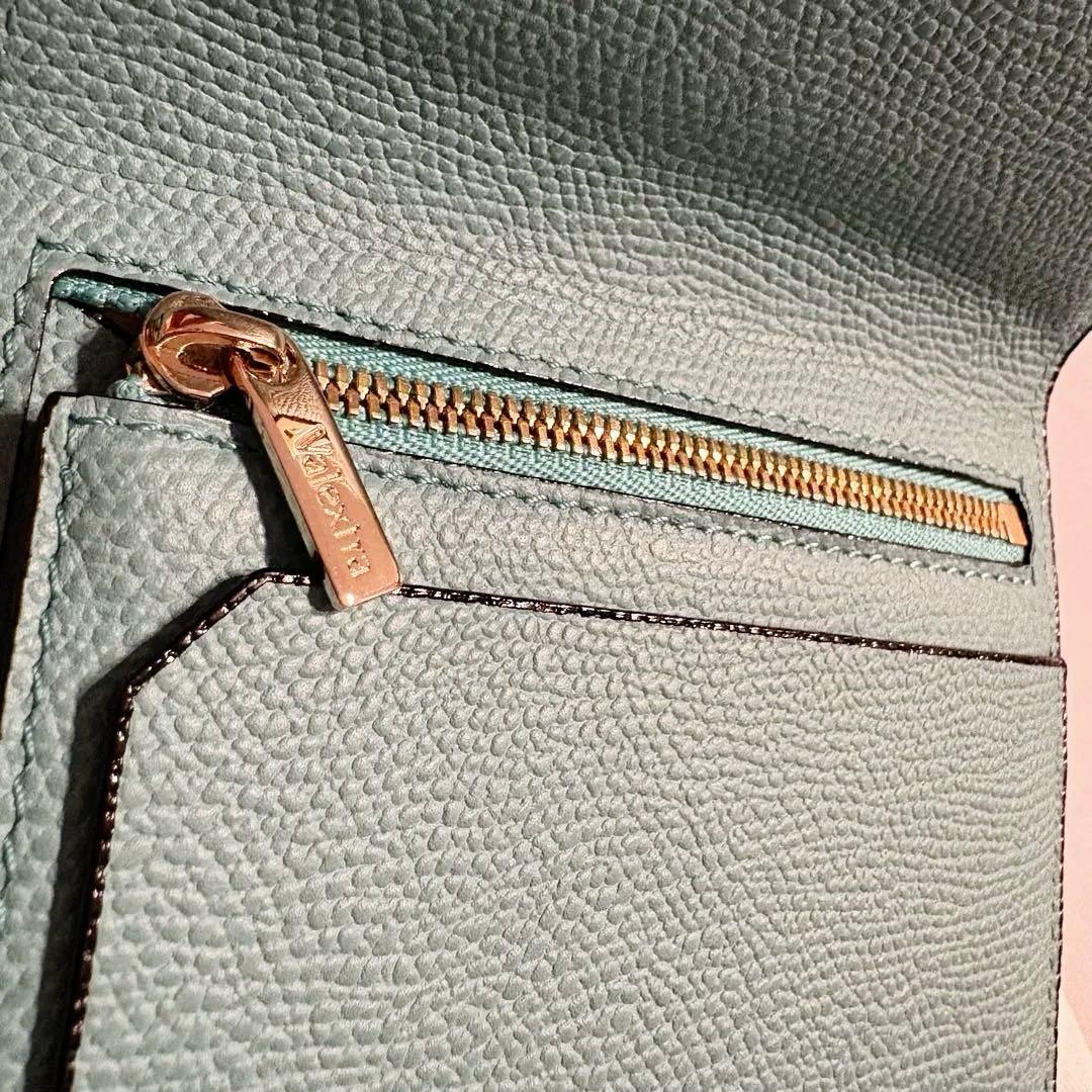 1回使用美品！購入1年未満Valextraレア色イジィデウォレット三つ折り財布
