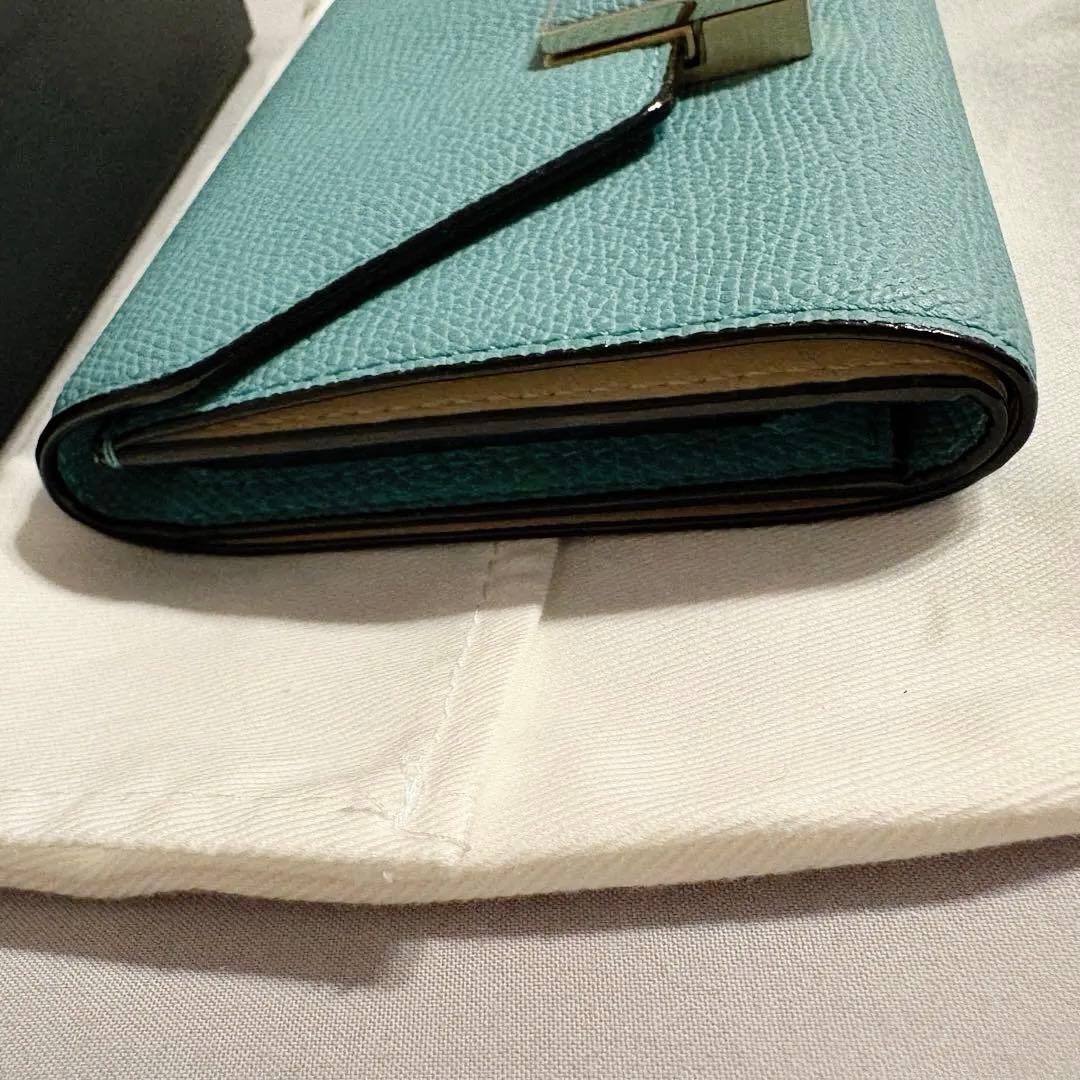 1回使用美品！購入1年未満Valextraレア色イジィデウォレット三つ折り財布