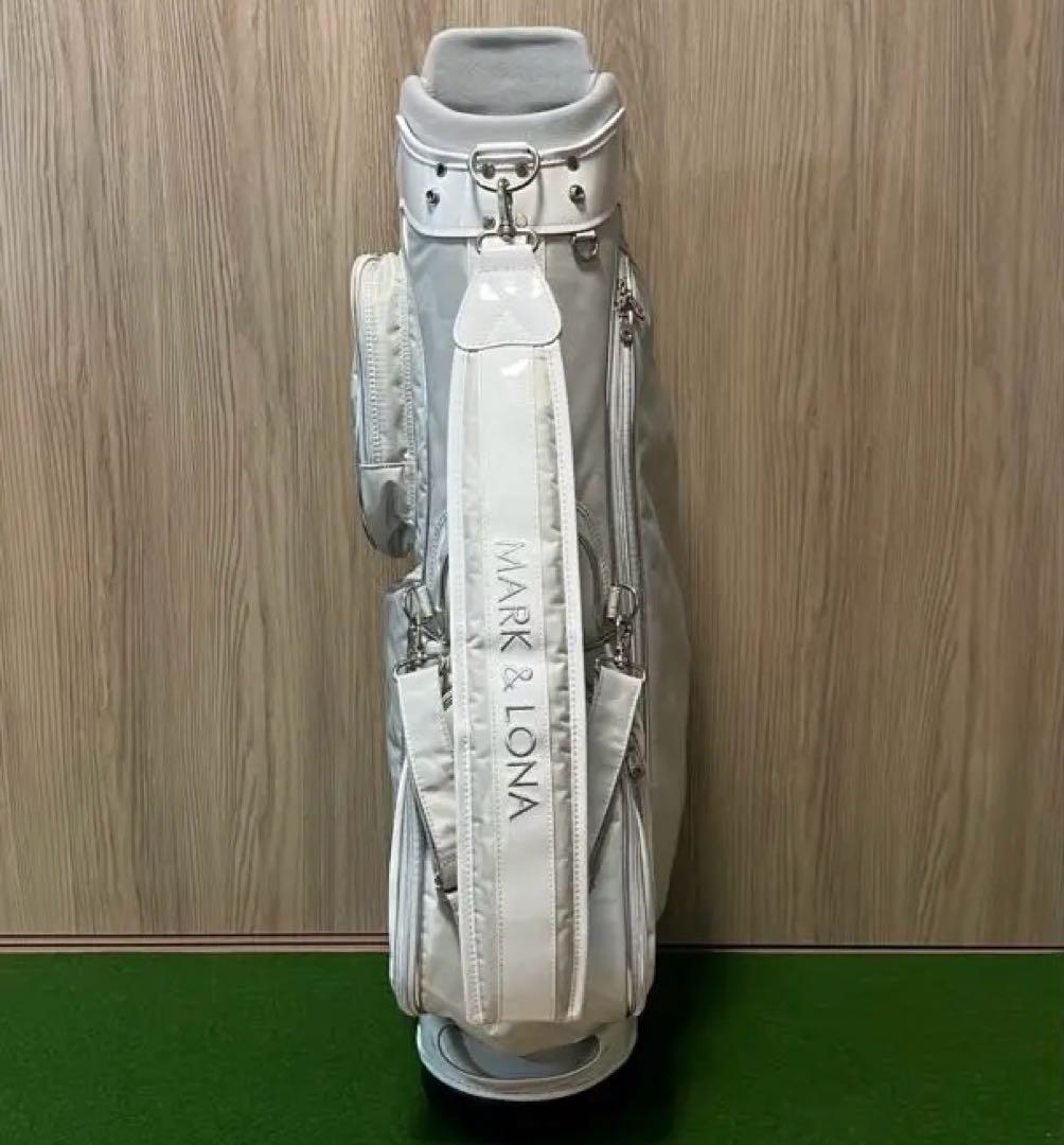 美品【キャディバッグ】マークアンドロナ　カモフラ　スカル　スタンド式　3点式