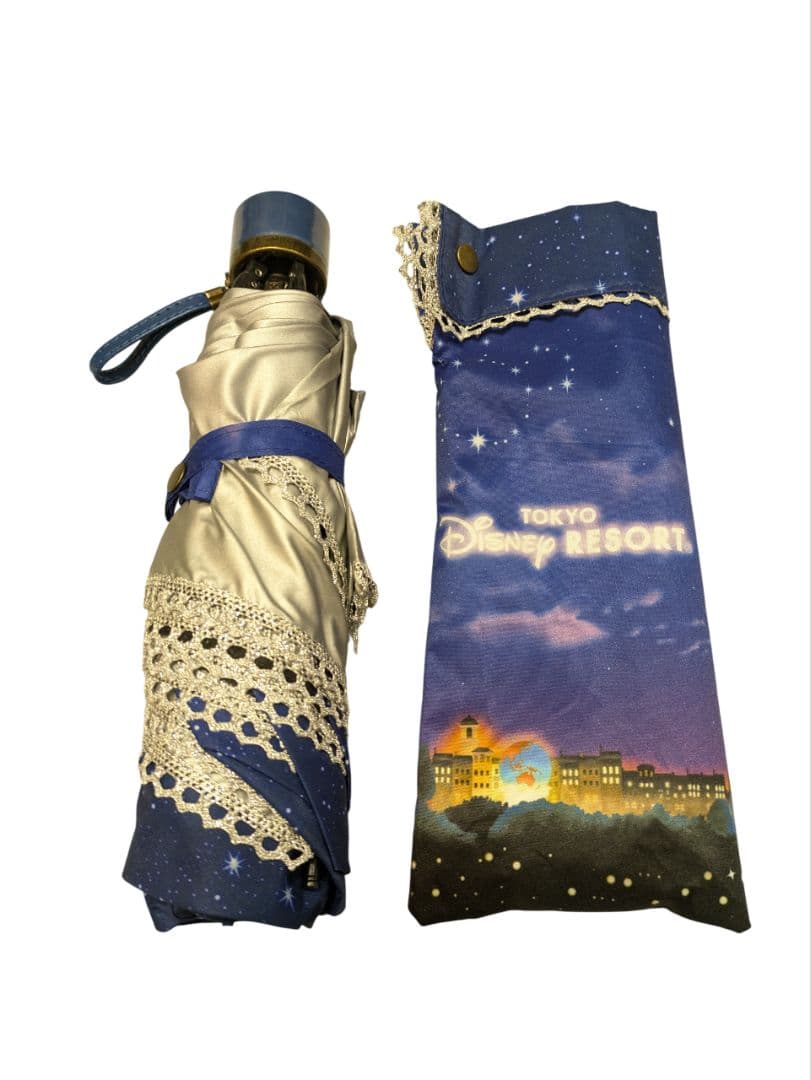 ひ*ろ様 【新品未使用】東京ディズニーリゾート 折りたたみ傘 晴雨兼用　パーク夜