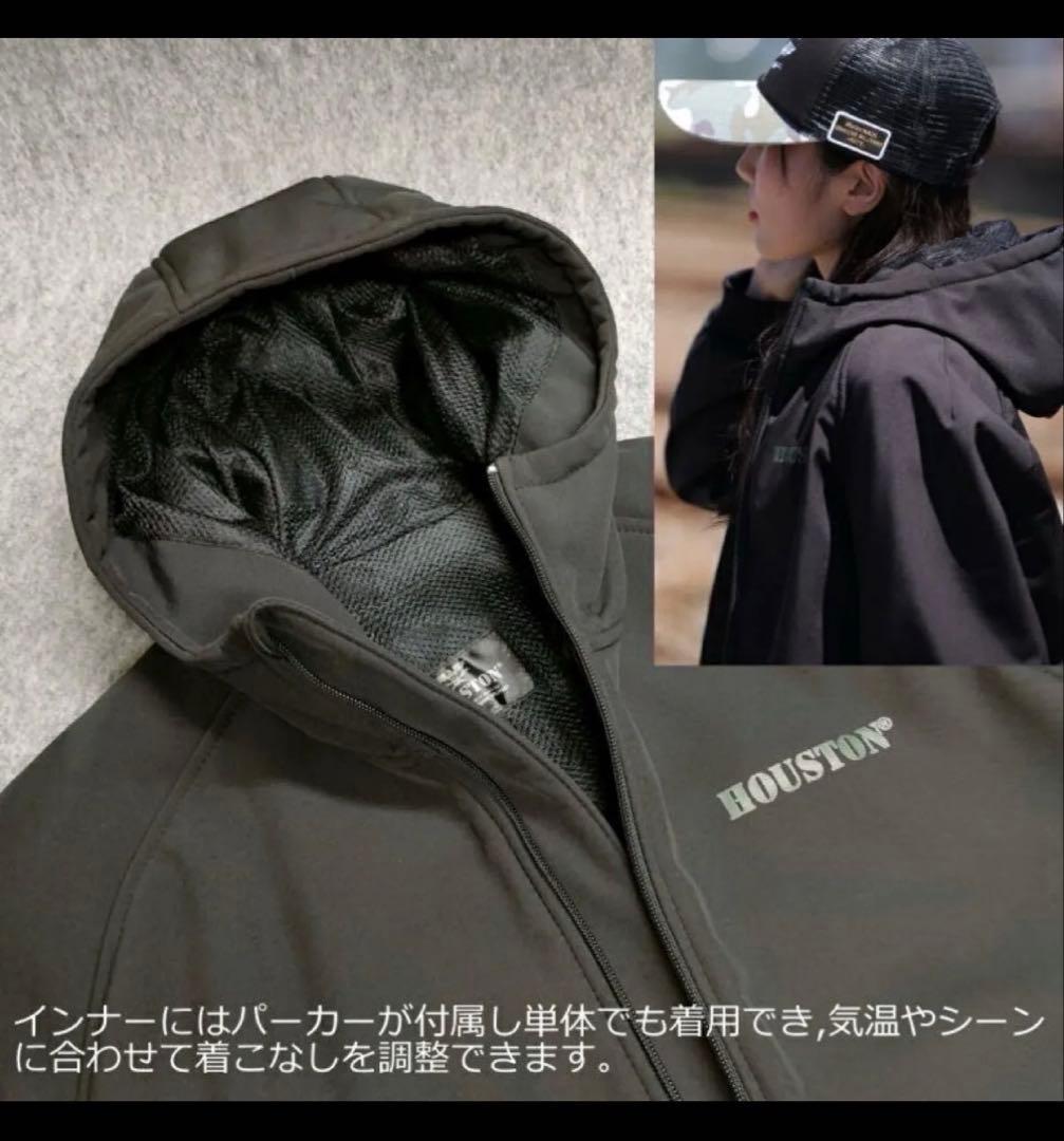 バイクウェア　HOUSTON MA-1 フライトジャケット ガンメタル