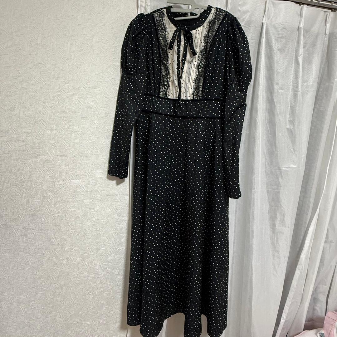 ワンピース orangerie dot long dress