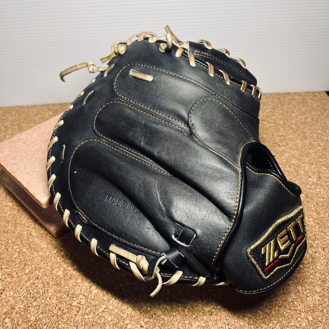 ZETT軟式捕手ミット中村悠平タイプ/BRCB30282／一般.大人／ブラック